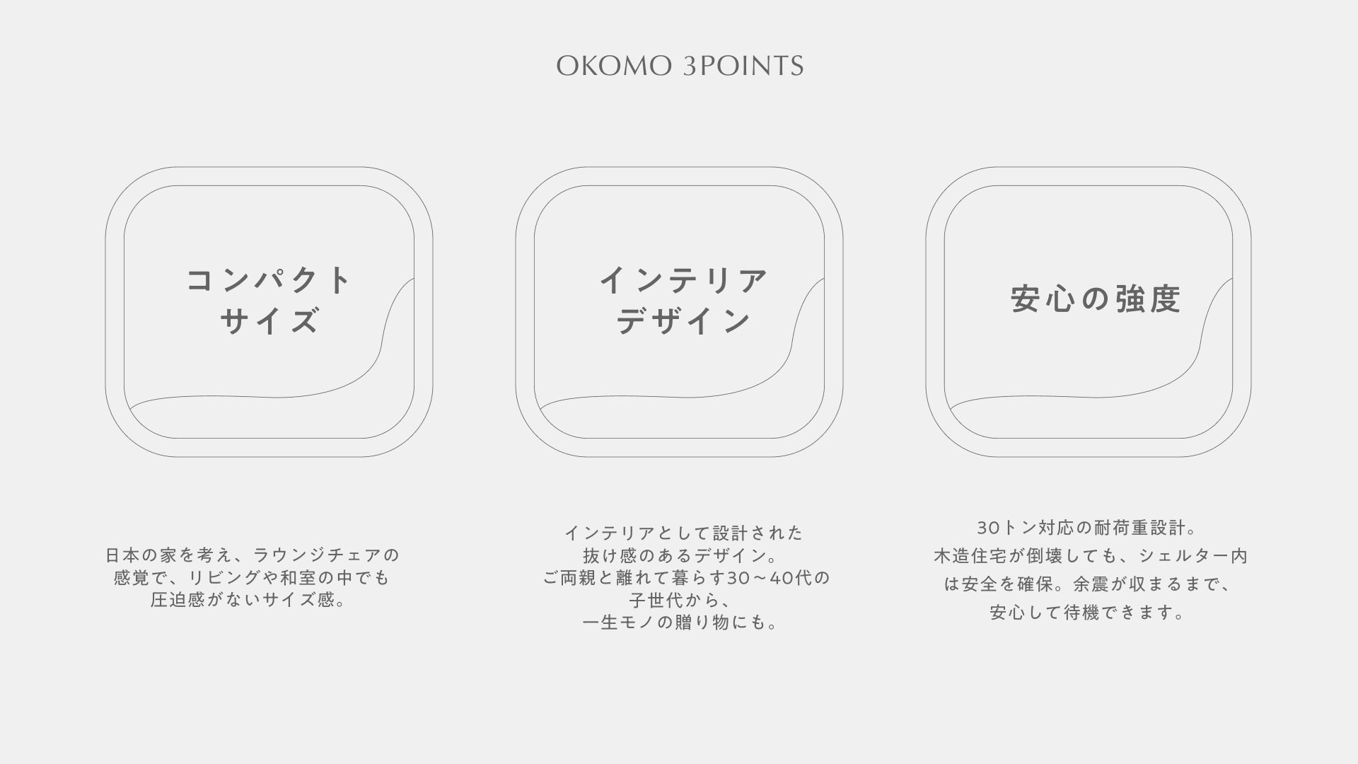 OKOMOを配置した室内のイメージ